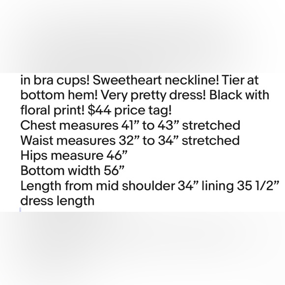 LILY ROSE Women’s Skater Dress Semi Sheer Lined Size XXL Juniors Moulded Bra New - Picture 15 of 15